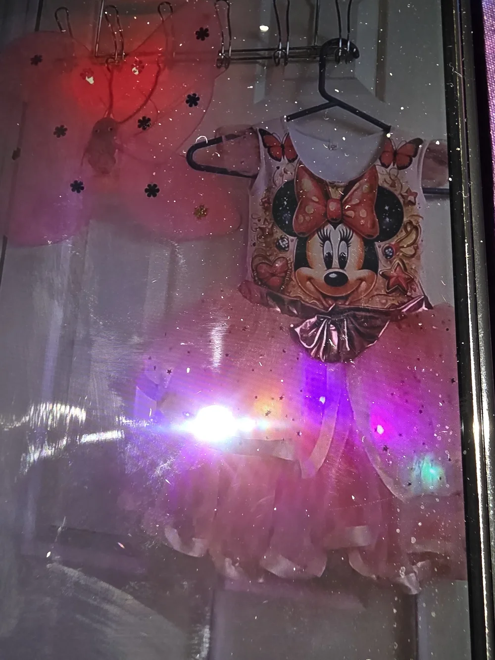 Disney Pink Minnie Mouse LED Tutu Dress with Metallic Bow